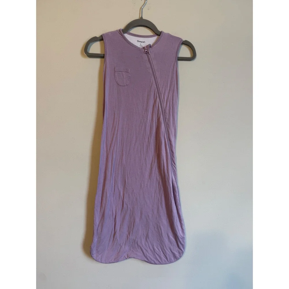 Sleepah Toddler Bamboo Sleep Sack Purple 0.5 Tog Wearable Blanket Size Large